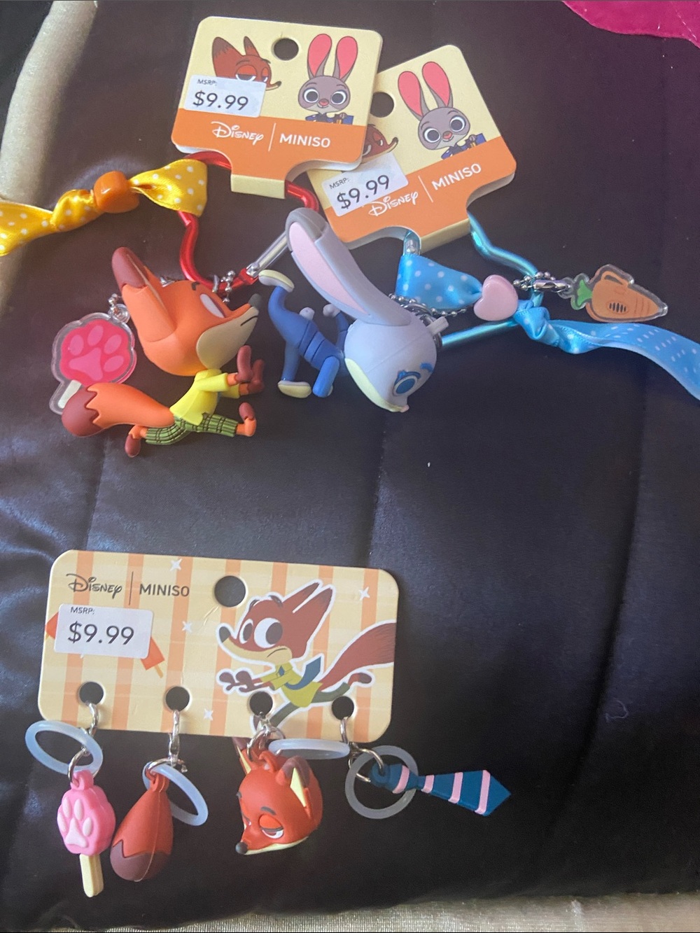 Pink & Orange Zootopia Keychain Set - Judy Hopps & Nick Wilde